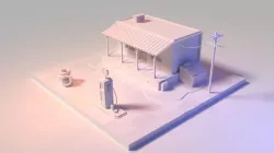 Gas Station 3D model