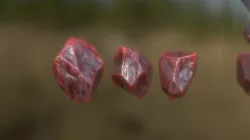 Gems and a bottle Low-poly  3D model