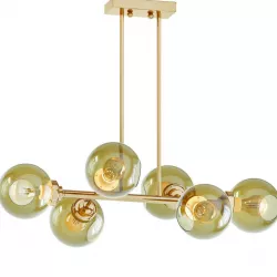 Glass Bubble Chandelier Brass 3D model