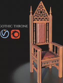 Gothic Throne 3D model