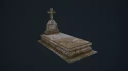 Gravestone 2 Low-poly  3D model