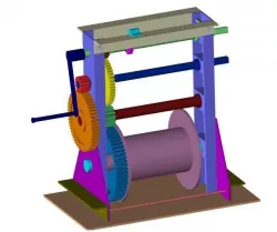 Hand winch 3D model