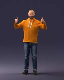 happy man 3D model