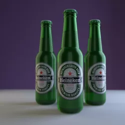 heineken beer bottle 3D model