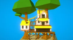 HIE Tree House N2 Low-poly  3D model