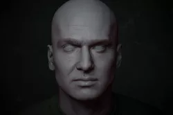 High detailed Male face for game movie 3D model