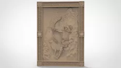 Hunting with wolf 3D models for artcam and aspire 3D model