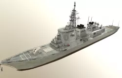 Japanese KONGO Class Aegis destroyers Low-poly  3D model