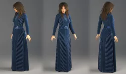 Jeans Dress Marvelous Designer and 3ds max and Vray  3D model