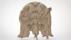 jesus and mary 3D models for artcam and aspire 3D model