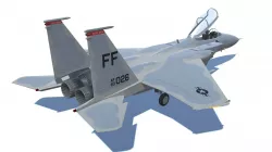 Jet Fighter Aircraft F-15 Eagle Low-poly  3D model