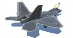 Jet Fighter Aircraft F-22 Raptor Low-poly  3D model