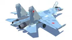Jet Fighter Aircraft SU-33 Flanker-D Low-poly  3D model