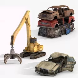 Junkyard Set Vol 2 Low-poly  3D model