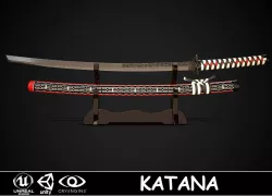 Katana 02 Low-poly  3D model