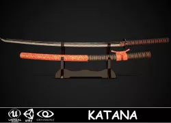 Katana 03 Low-poly  3D model
