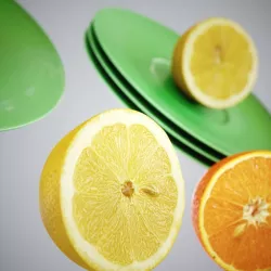 Kitchen Fruits Pack Low-poly  3D model