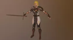 knight girl Low-poly  3D model