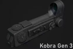 Kobra Gen 3 - Red Dot Sight - PBR Low-poly  3D model