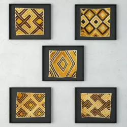 Kuba Shoowa Grass Textile Framed 3D model