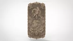 Lady and dragons 3D models for artcam and aspire 3D model