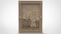Lady in horse 3D models for artcam and aspire 3D model