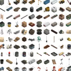 Large Construction Collections Low-poly  3D model