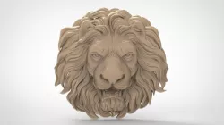 Lion head art 3d model for artcam and aspire 3D model