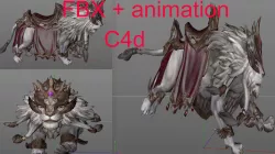 Lions  animation FBX c4d  3D model