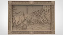Lives in jungle 3D models for artcam and aspire 3D model