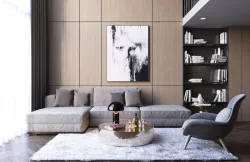 Living Room Kitchen  Interior Scene for 3ds Max Corona Render   3D model