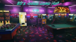 Low-Poly 80s Video Game Hall Pack Low-poly  3D model