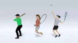 Low Poly Kids Playing Collection 