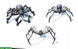 Low-Poly Spider Rigged-Animated Collection Pack 3d model 