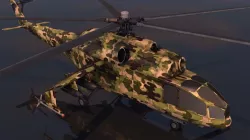 Low poly VR AR game ready Gunship Helicopter Low-poly  3D model