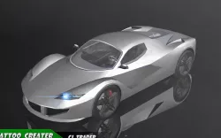 Lowpoly Ferrari Sport Race Car 3D Model Low-poly  3D model