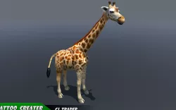 LowPoly Giraffe Rigged 3d model Low-poly  3D model