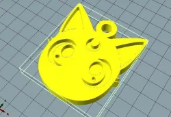 Luna Sailor Moon Keychain 3D model