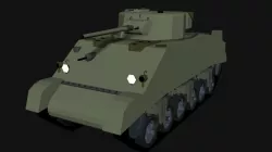 M4 Sherman MK III  Abe Tank LowPoly isometric Low-poly  3D model