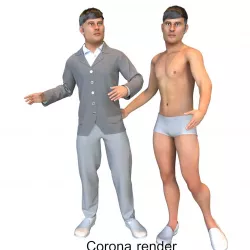 Man real cloth simulation conversation loop animated number 4 3D model