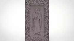 Maria wall decor art 3D models for artcam and aspire 3D model