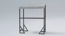 Market stall tent Low-poly  3D model