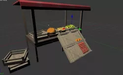 Market Stand Fruit And Vegetables 3D model
