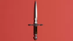 Medieval dagger Low-poly  3D model