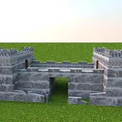Medieval Entrance Tower Gate 3D model