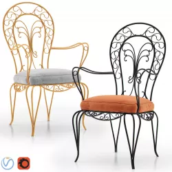 Metal or Wrought Iron Armchair 3D model