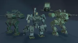 Military robots pack Low-poly  3D model