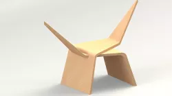 MINIMALISTIC CHAIR TRIANGULAR  3D model