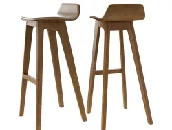 Morph Bar Stool Chair Wood 3D model