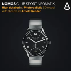 Nomos Club Sport Neomatik 42 Luxury watch with movement 3D model